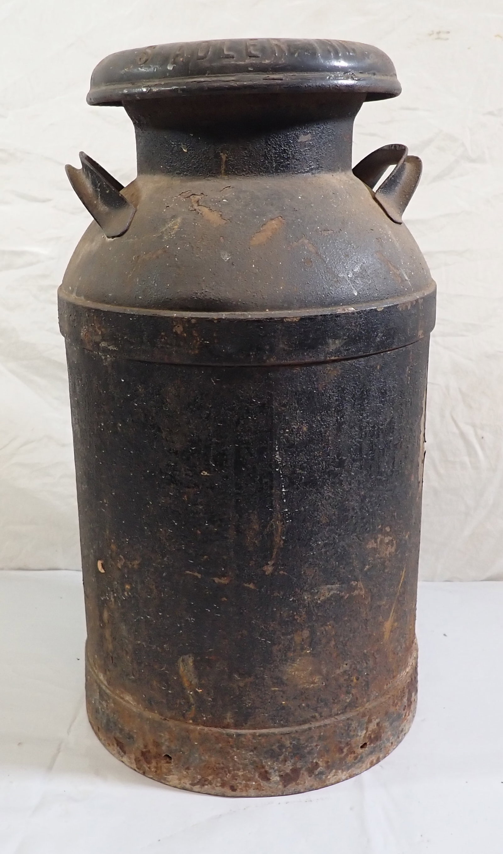 New Jersey Milk Can: Looks like it is from Nutley ??? Top is Elmhurst. Apprx 24 1/2" tall. No in house shipping !