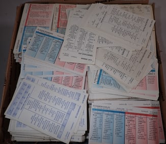 Vintage Baseball Stat Cards