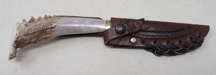 Hunting Knife w/ Antler Handle