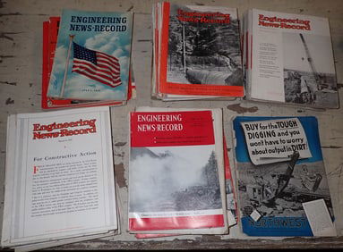 1920's 30's & 40's Engineering New Record Magazines