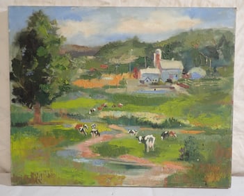 John Reilly Farm Painting Oil on Canvas