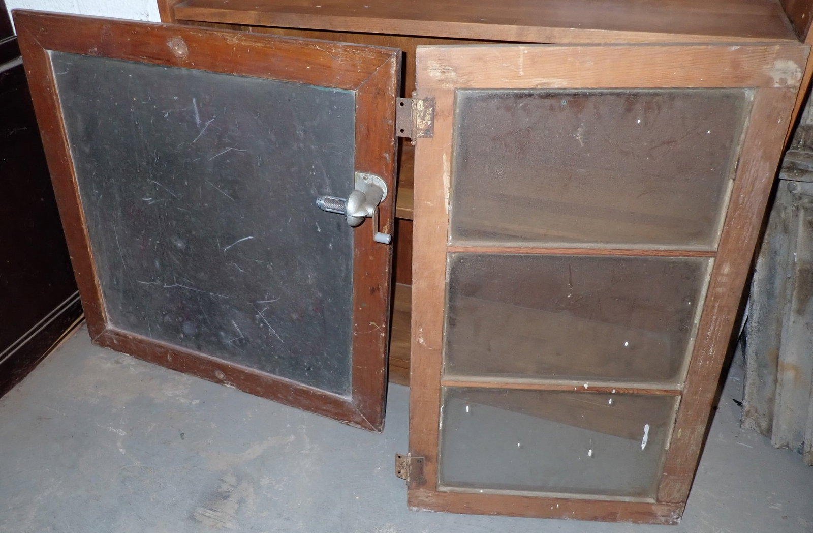 Chalkboard & Window: Chalkboard is apprx 28 1/4" x 28 1/2". No in house shipping