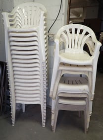 28 Plastic Chairs