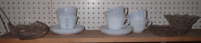 Cups Saucers Divided Dish Misc Glassware