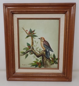 Evans Bird Oil on Canvas Painting
