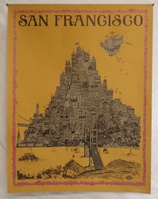 1967 J. Michaelson Dave Schiller San Francisco Poster
