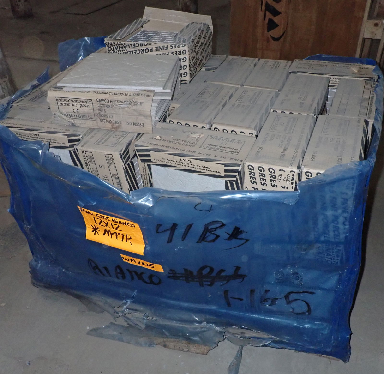 Pallet of Tiles: Tiles are apprx 11 7/8" x 11 7/8". Take what you want and leave the rest. Pick up at Building B Location. No in house shipping !