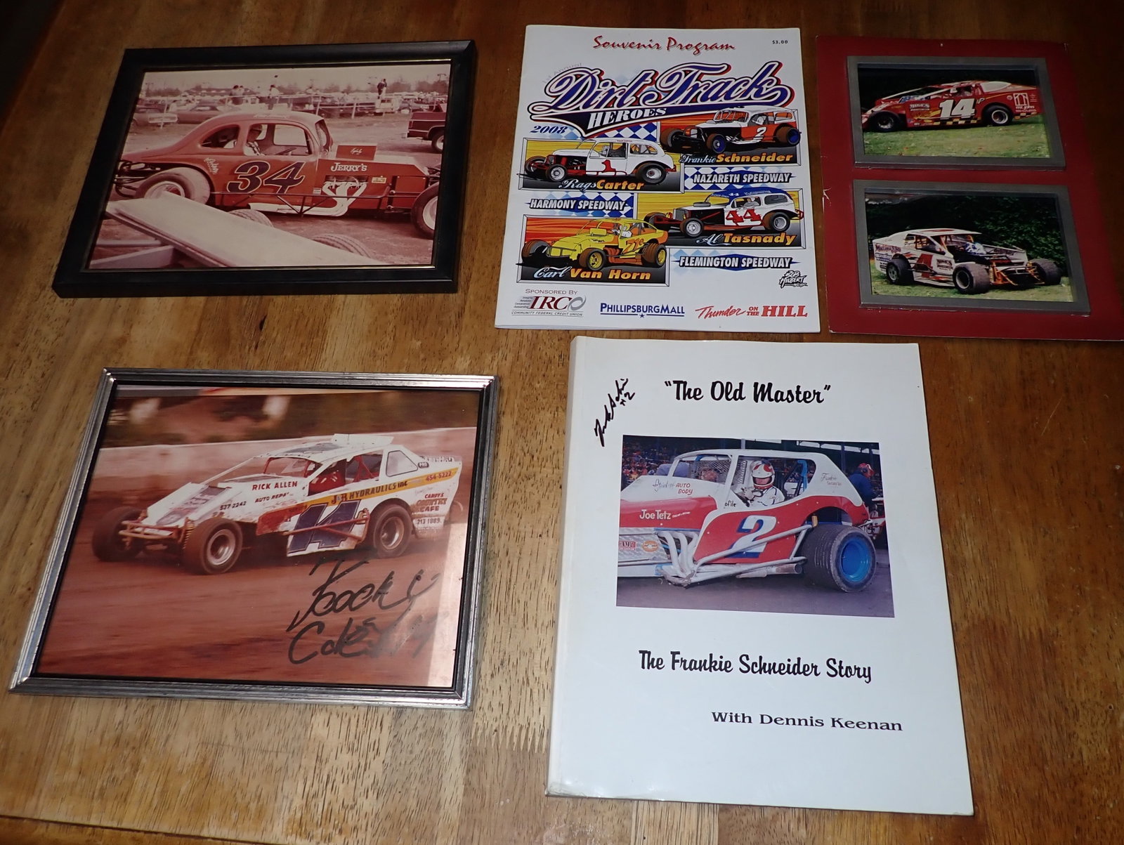 Stock Car Photos Frankie Schneider Autographed Book: Getting all pictured