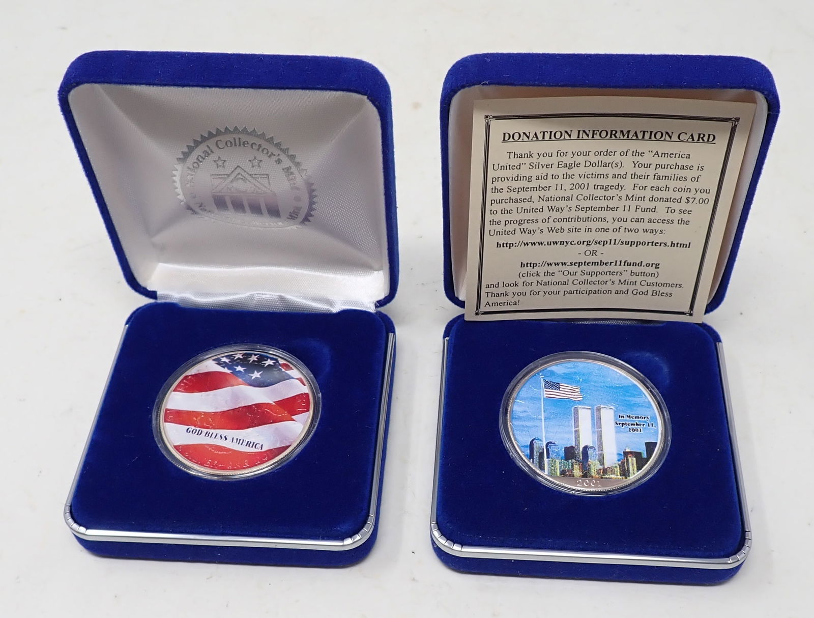 2001 America United Silver Eagle Dollars (1 of 4)