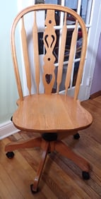 Oak Swivel Desk Chair