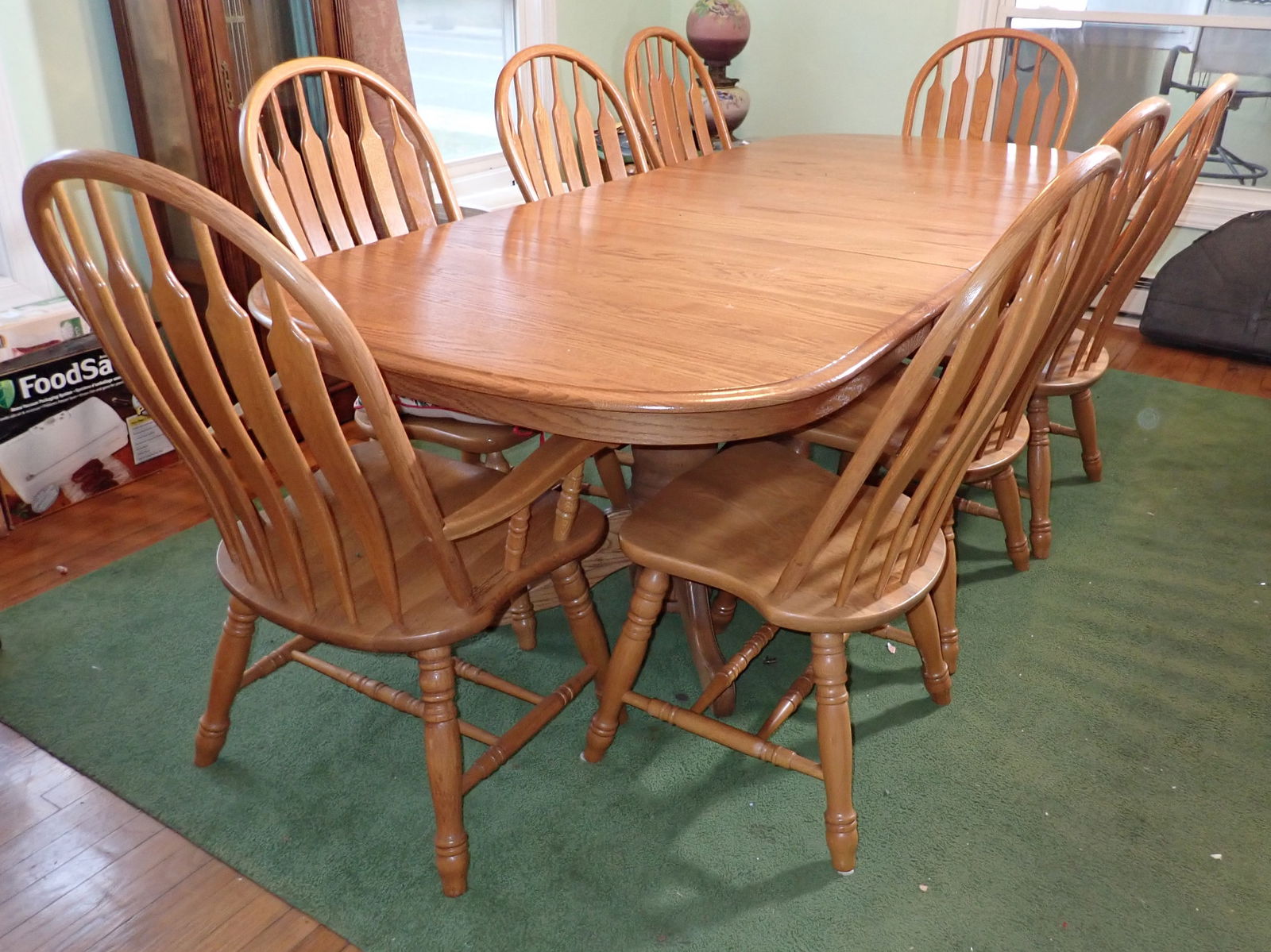 Oak Table & 8 Chairs (1 of 7)