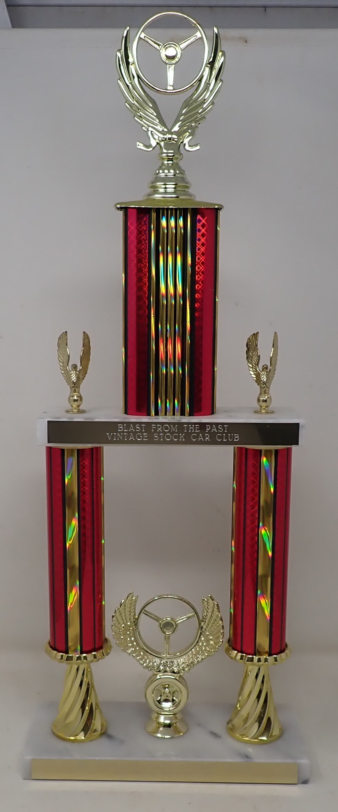 Blast From The Past Big Diamond Vintage Stock Car Trophy: Apprx 21 3/4" tall