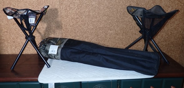 Camo Folding Chair & 2 Hunting Seats