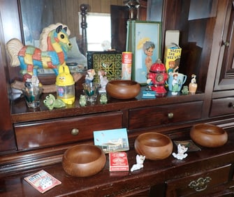 Wooden Bowls Rocking Horse Plaque Paper Mache Hydrant Bank