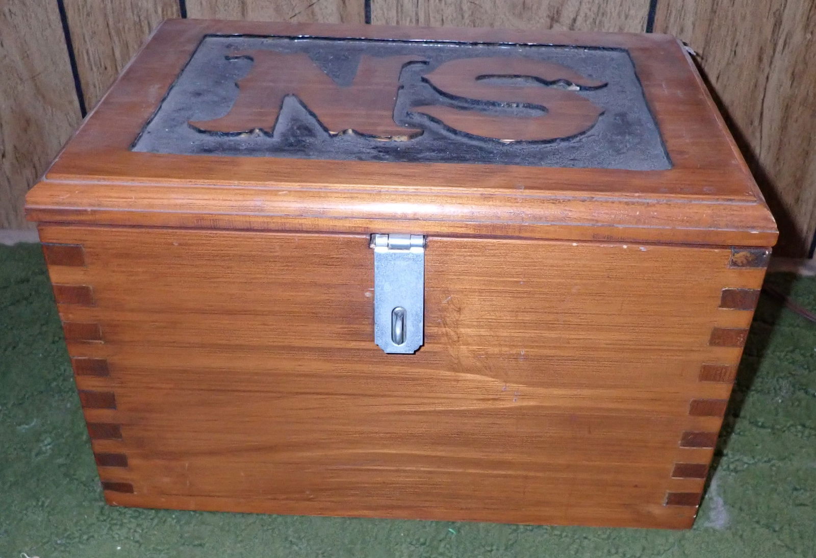 Wood Carved Box: Apprx 10" x 15" x 9" tall. Shipping available