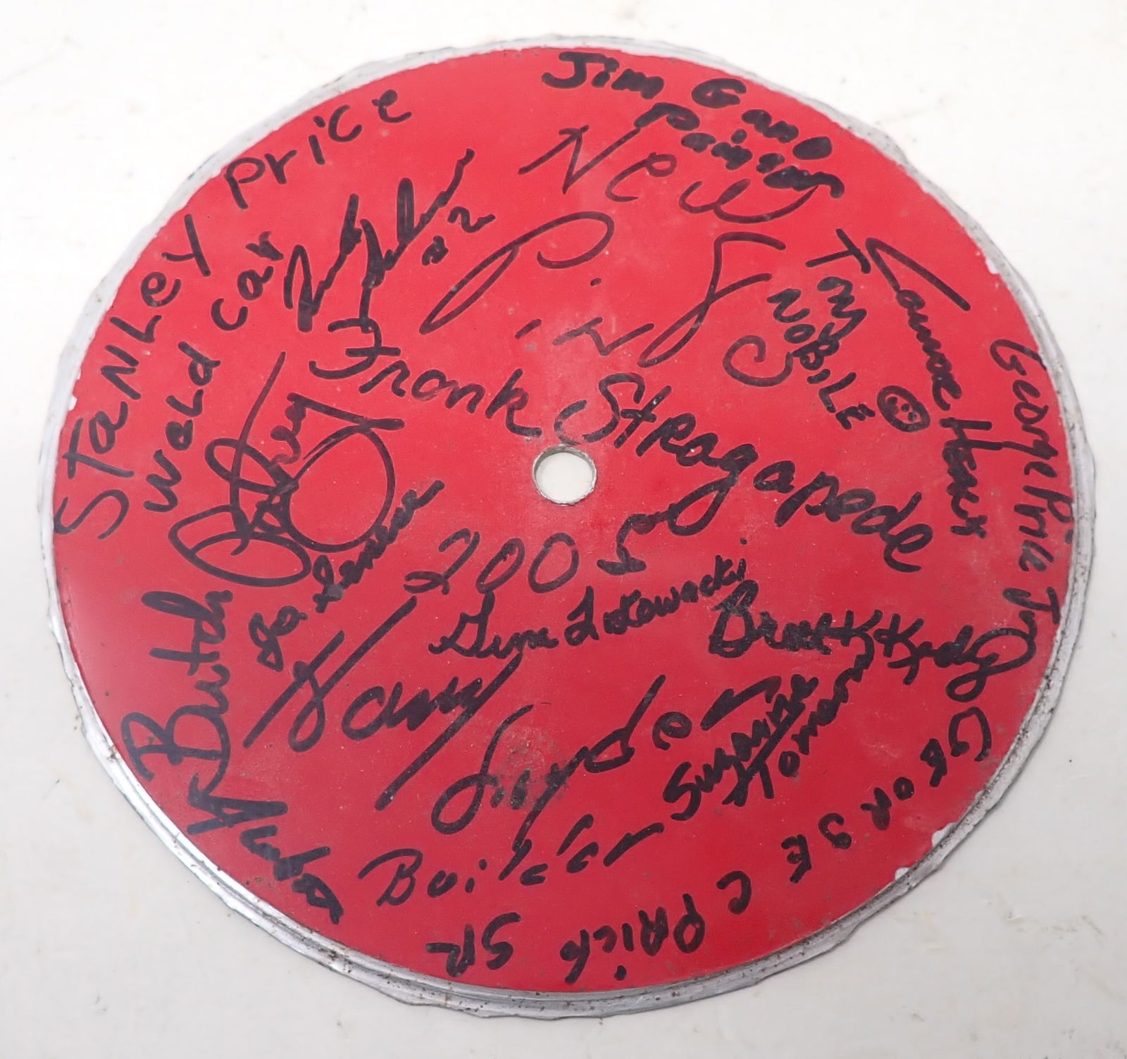 Stock Car Drivers & Misc Autographed Plate (1 of 2)
