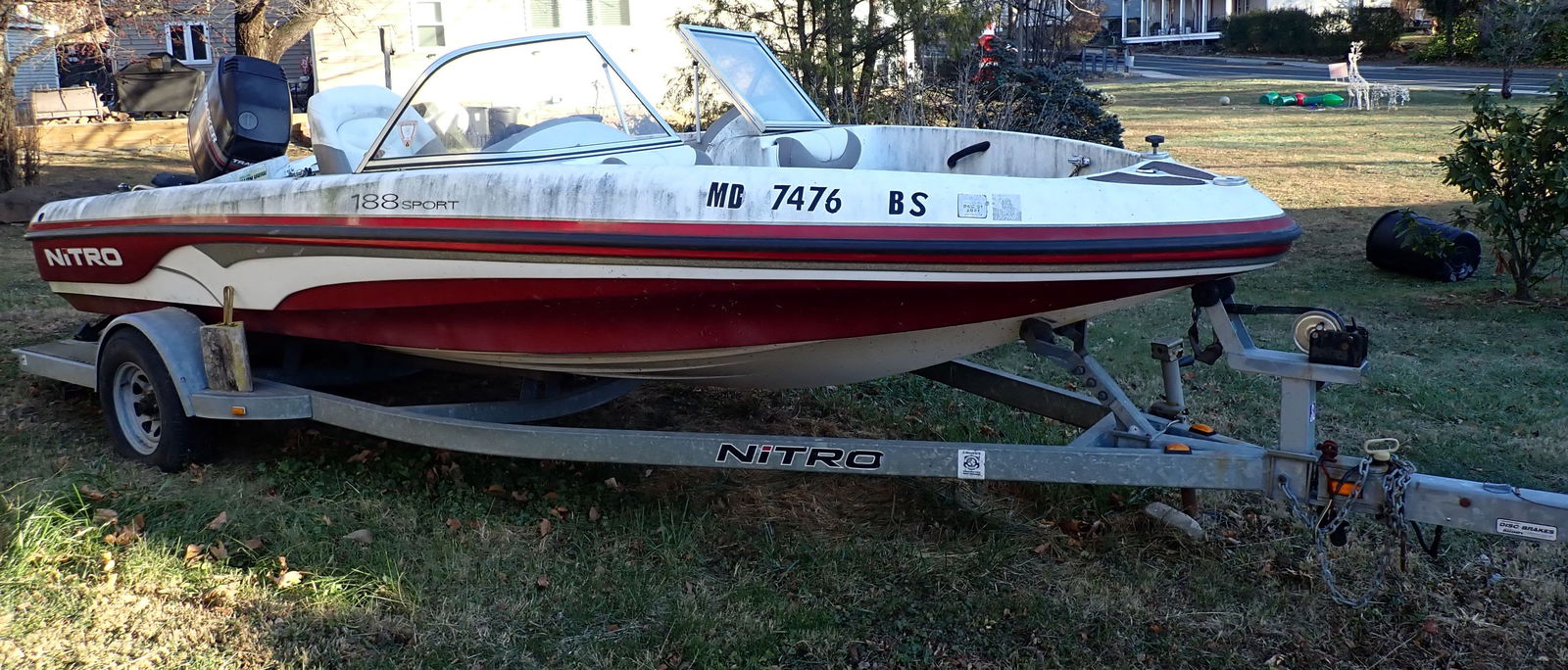 2003 18' Nitro Boat w/ Mercury 125hp Motor & Trailer (1 of 9)