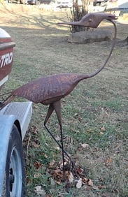 Metal Stork Yard Art