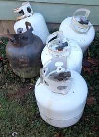 5 Propane Tanks
