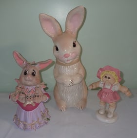 Ceramic Rabbits & Cabbage Patch