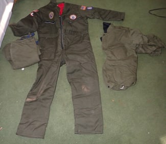 Miltary Pants Jacket Overalls w/ Train Patches