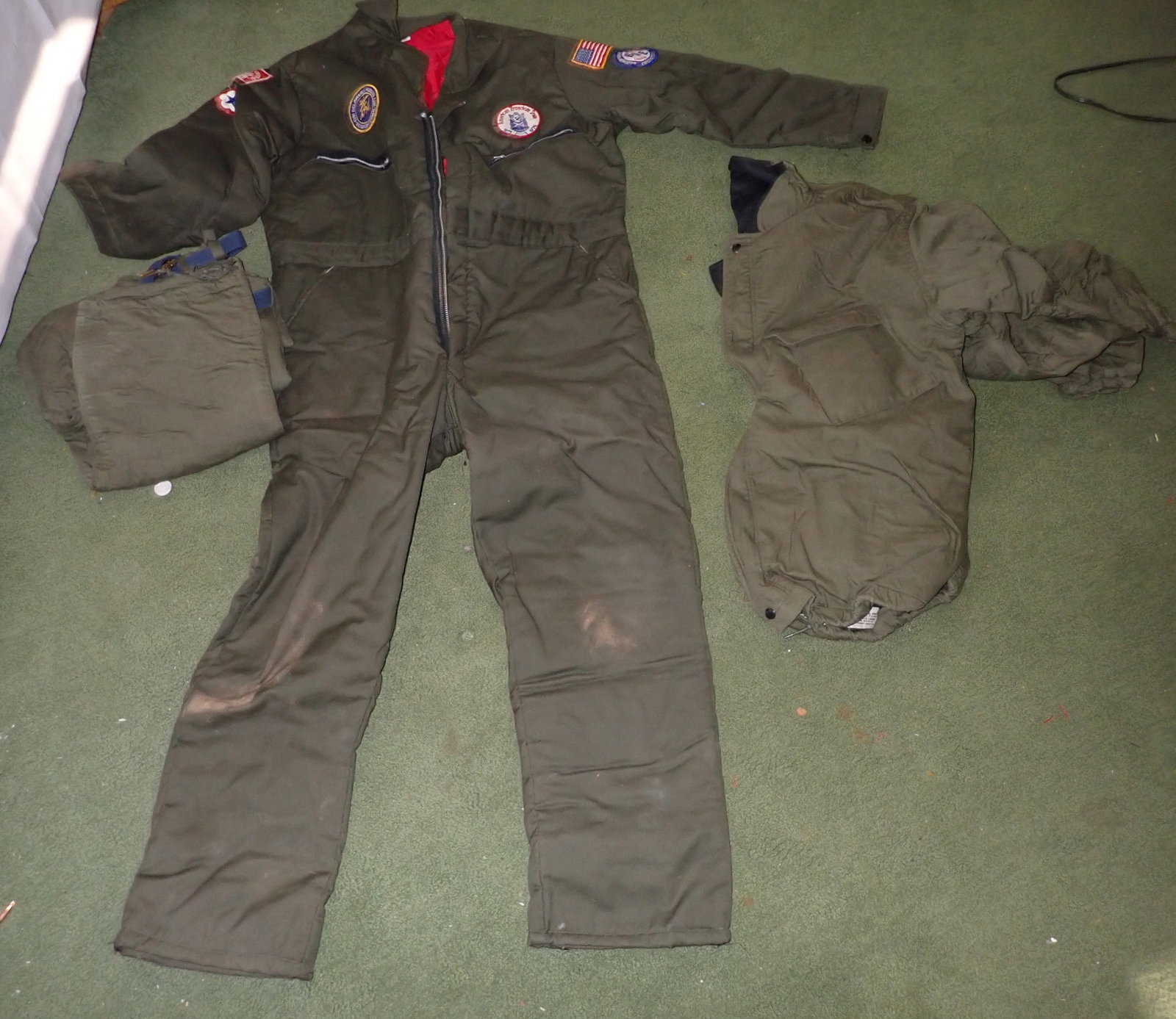 Miltary Pants Jacket Overalls w/ Train Patches: Overalls are size XL . Shipping available