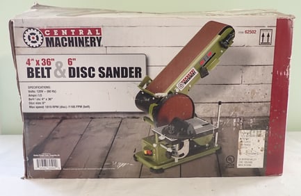 Central Machinery 4"x 36" Belt & Disc Sander