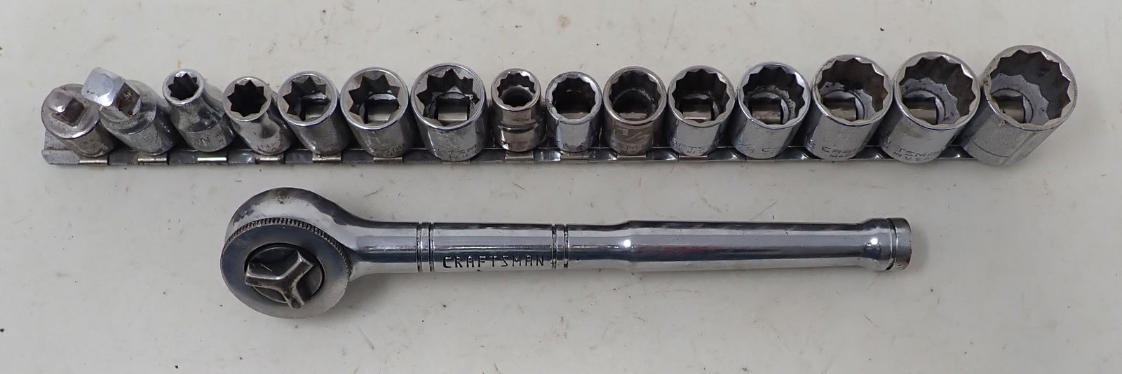 Craftsman 3/8" Drive Rachet & SAE Sockets (1 of 3)