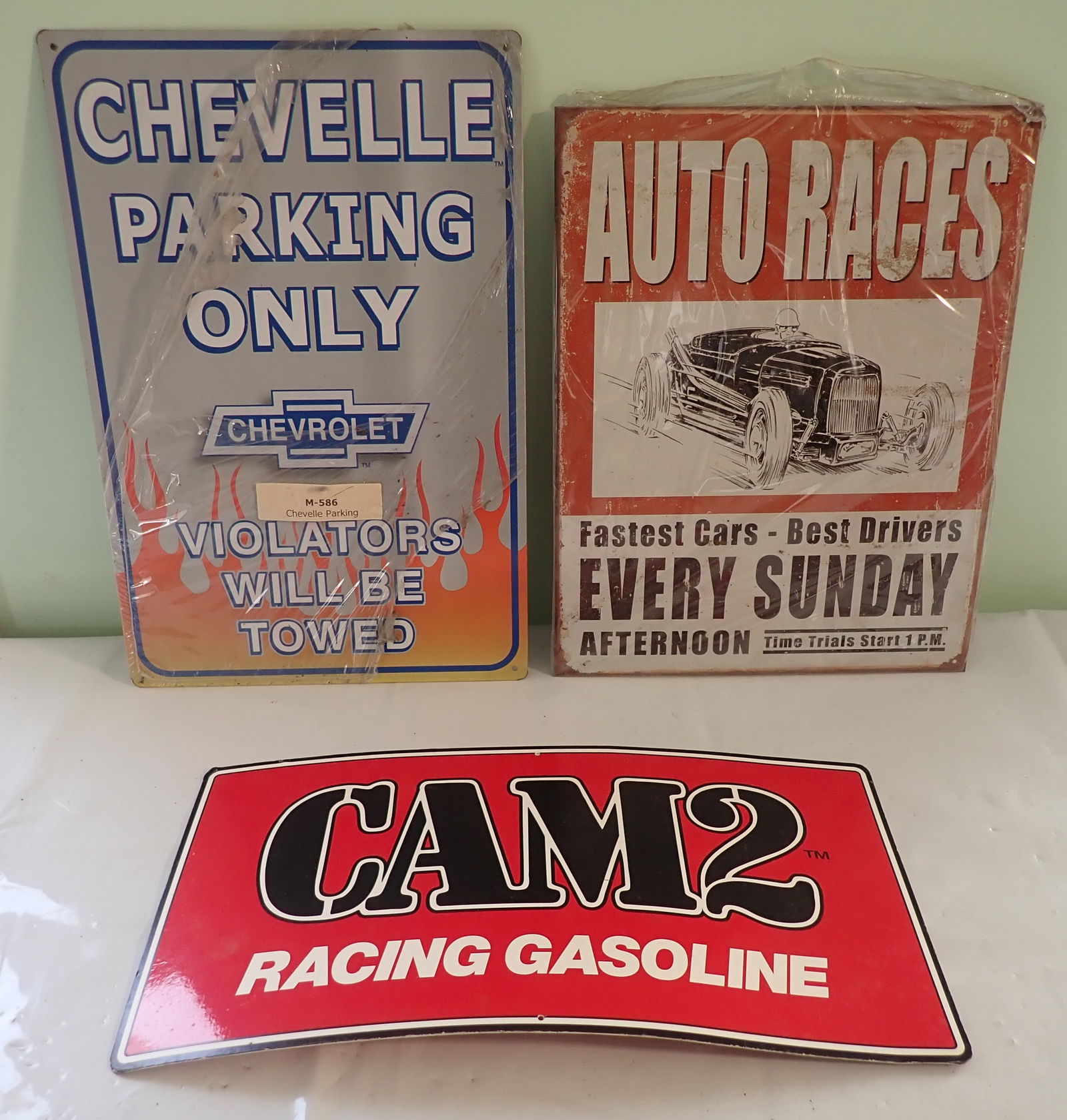 Auto Races & Chevelle Tin Signs (1 of 4)