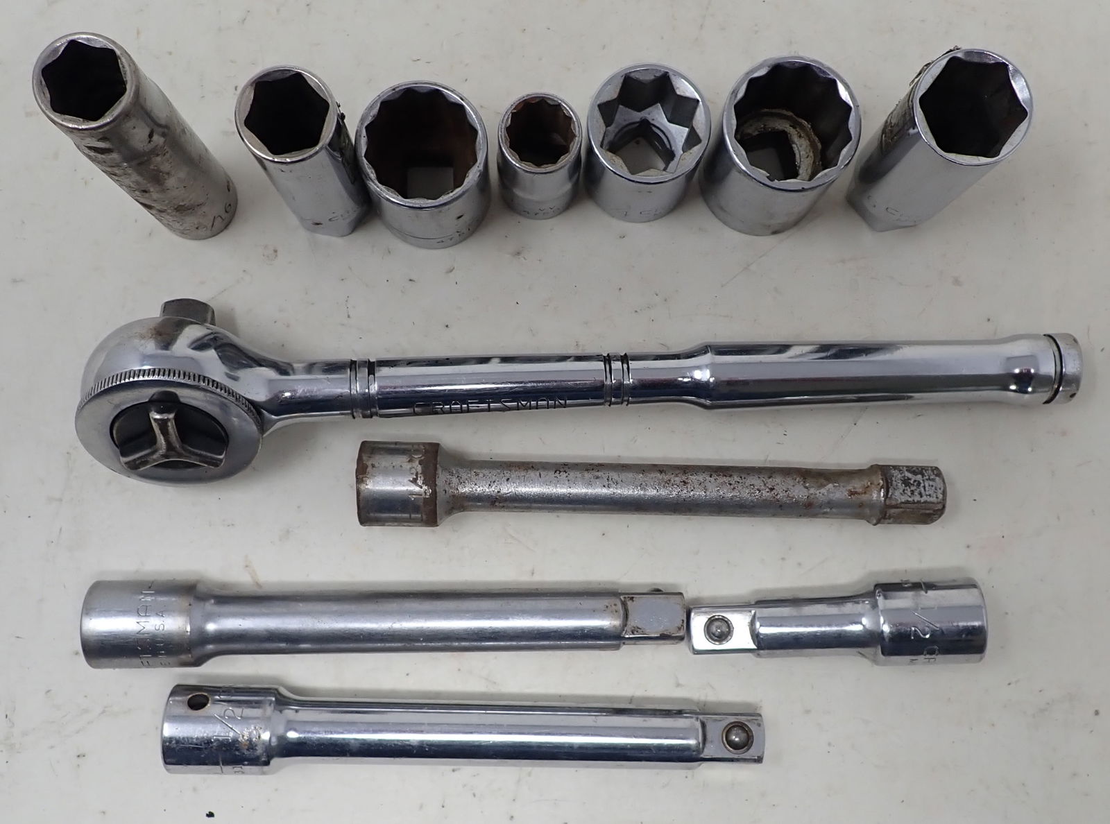 Craftsman 1/2" Drive Sockets Rachet & Extensions (1 of 1)