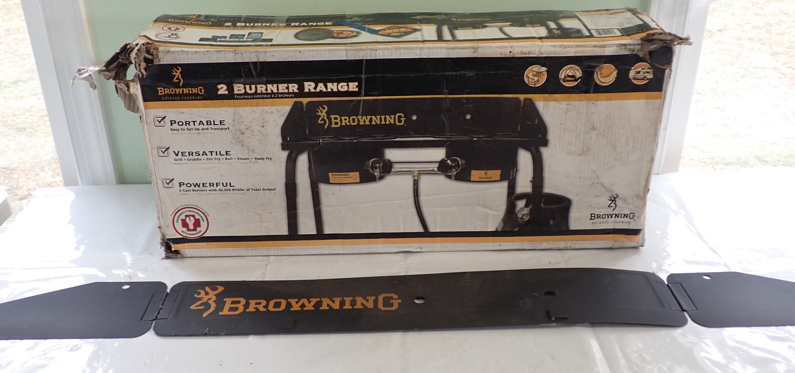 Browning 2 Burner Range: We do not guarantee it is complete. No in house shipping !