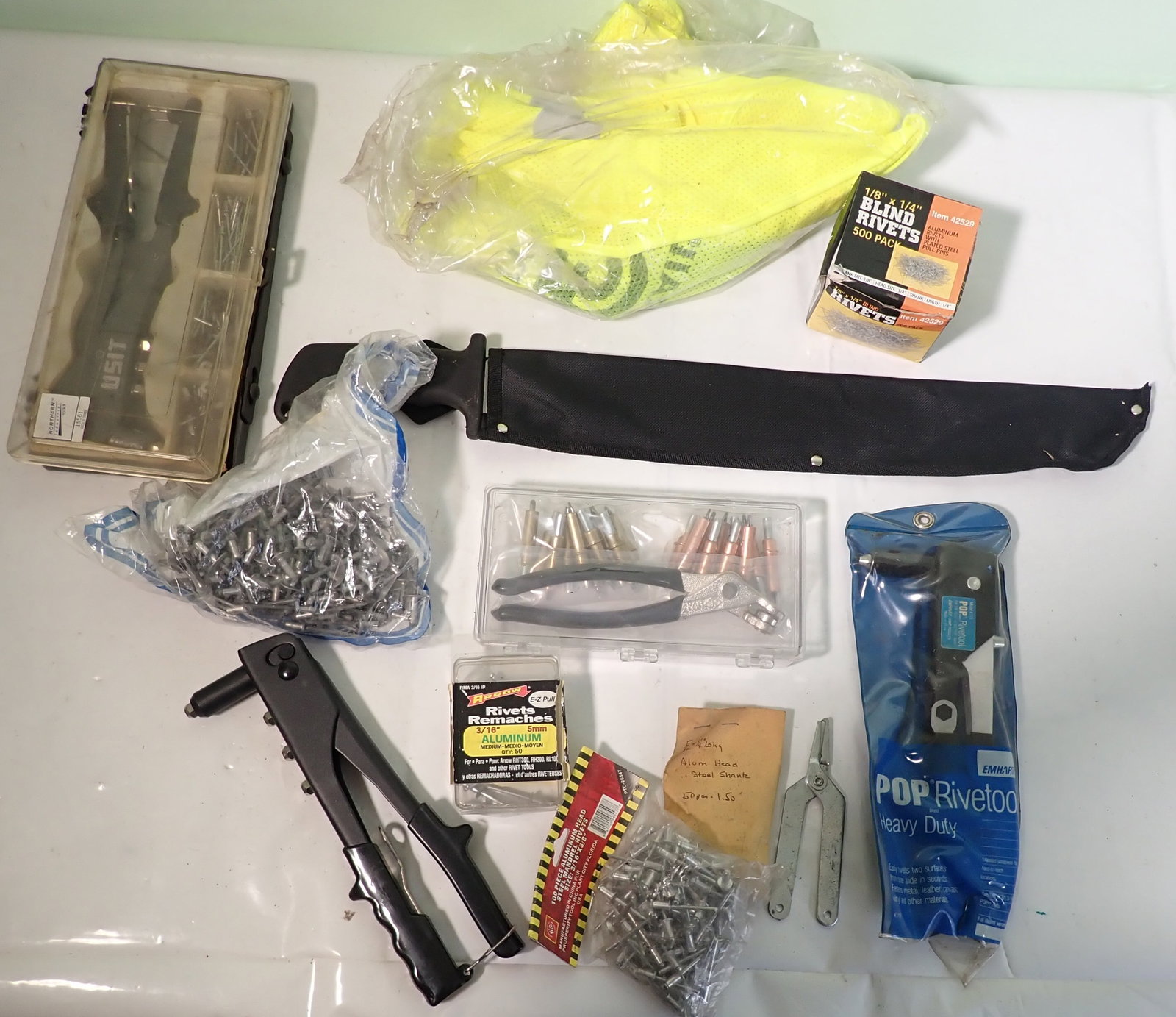 Machete Rivets & Rivet Guns: Shipping available