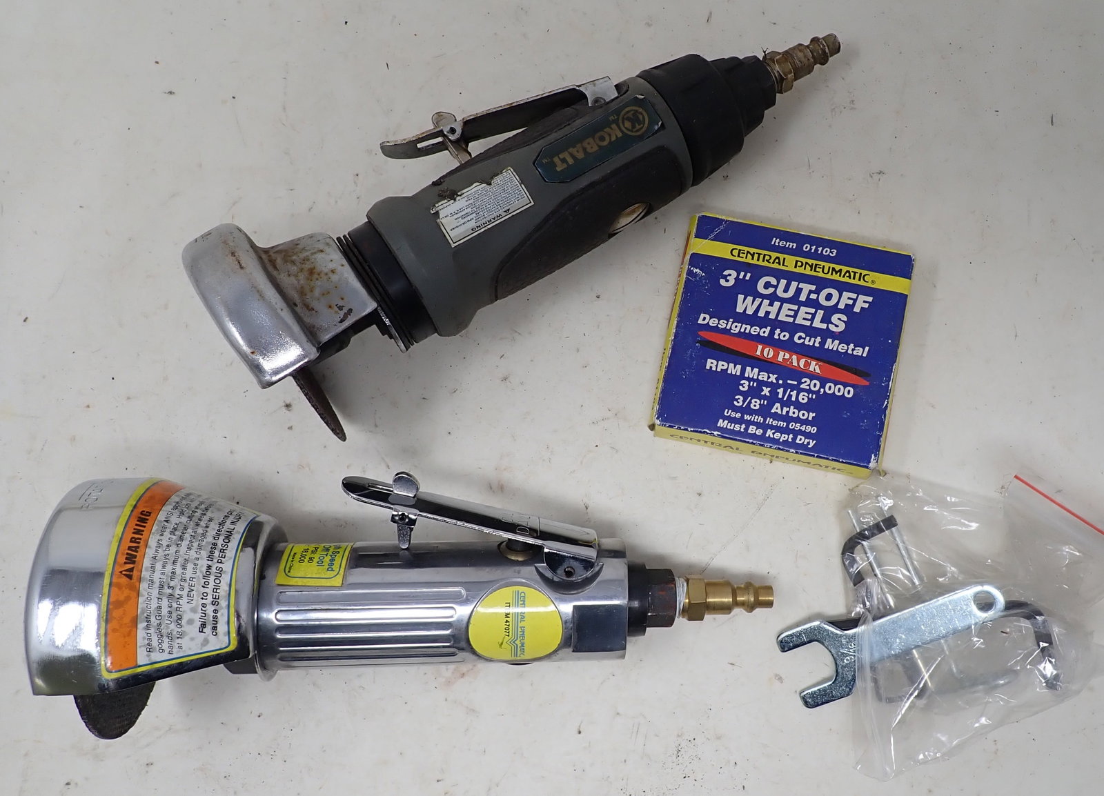 Cobalt & Central Pneumatic Cut Off Tools: Shipping available