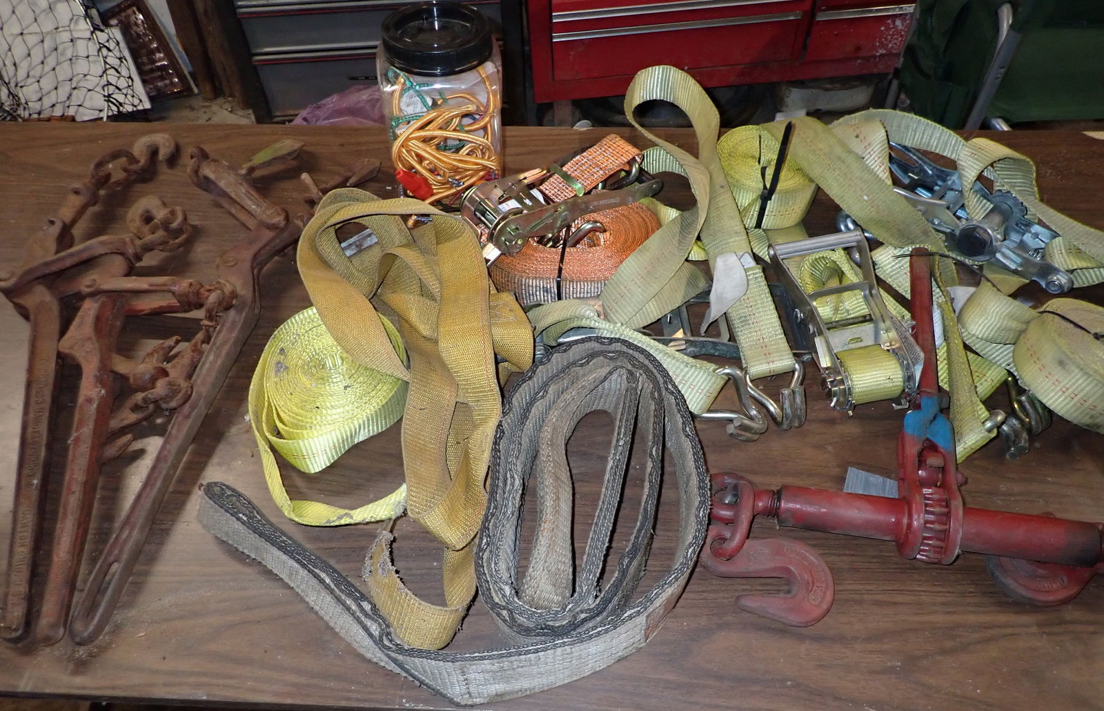 Rachet Straps Tow Strap Chain Binders Bungee Cords (1 of 5)