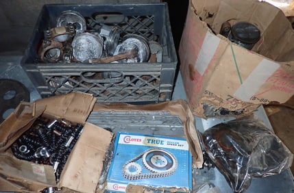 Table Contents of Vintage Stock Car Parts