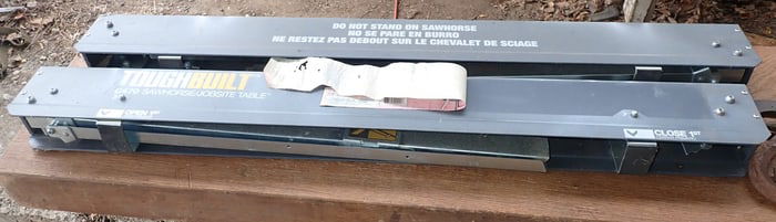 Sawhorses Pry Bars Beam Scale