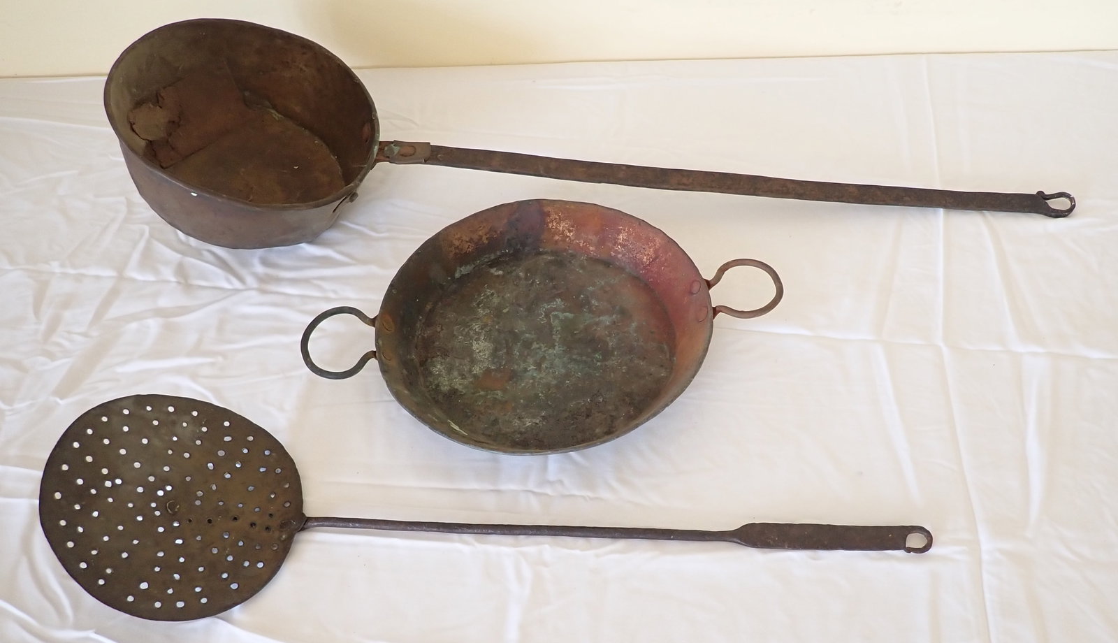 Brass Pot Slotted Ladle Copper Pan (1 of 6)