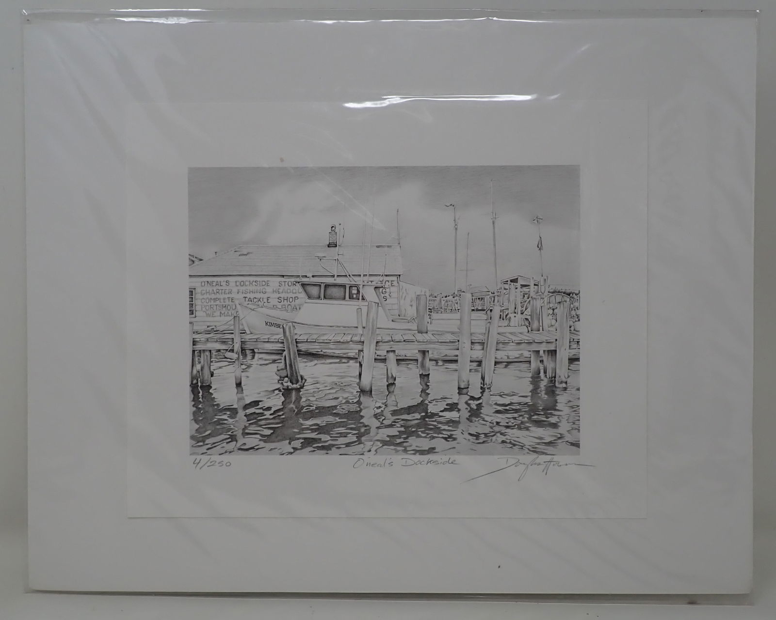 Douglas Hoover Signed & Numbered Print Oneal's Dockside (1 of 5)