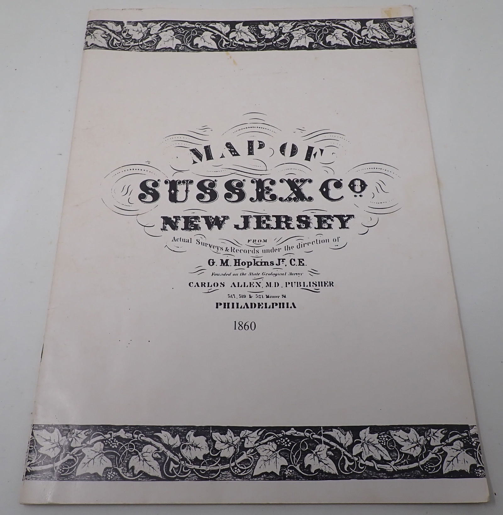 1860 Sussex County NJ Map Reprint Book (1 of 4)
