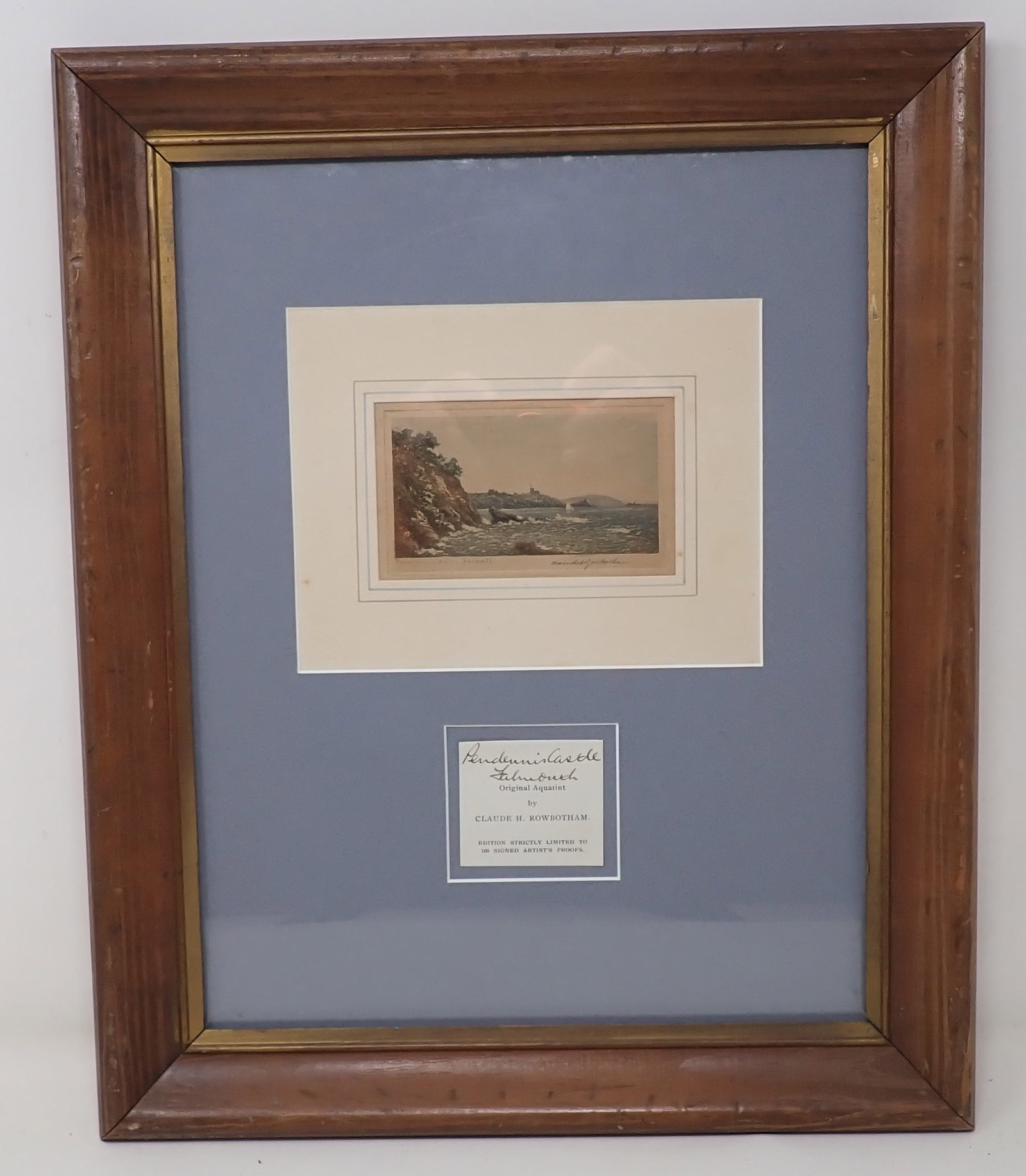 Claude H. Rowbotham Aquatint: Apprx 13 3/4" x 16 1/2" - Shipping available