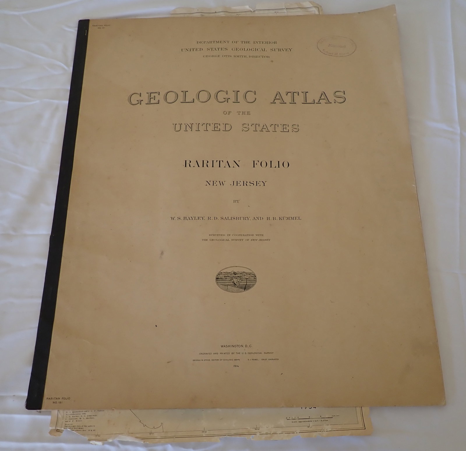 1914 Raritan Folio New Jersey W.S. Bayley: By W.S Bayley , R.D. Salisbury , & H.B. Kummel - Shipping available