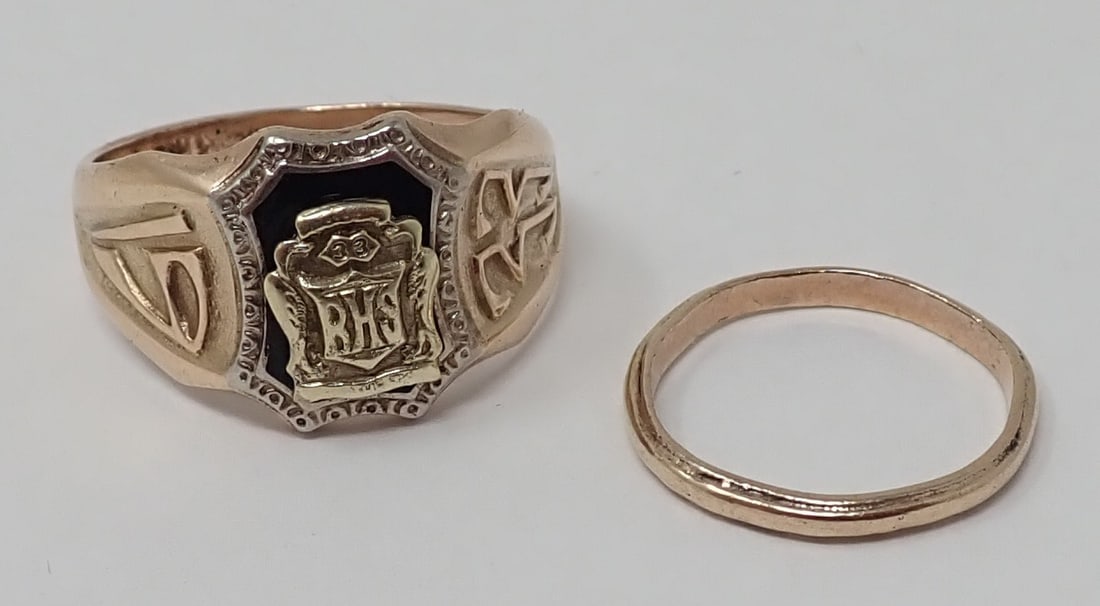 10k Gold 1933 Class Ring & Baby Ring (1 of 6)