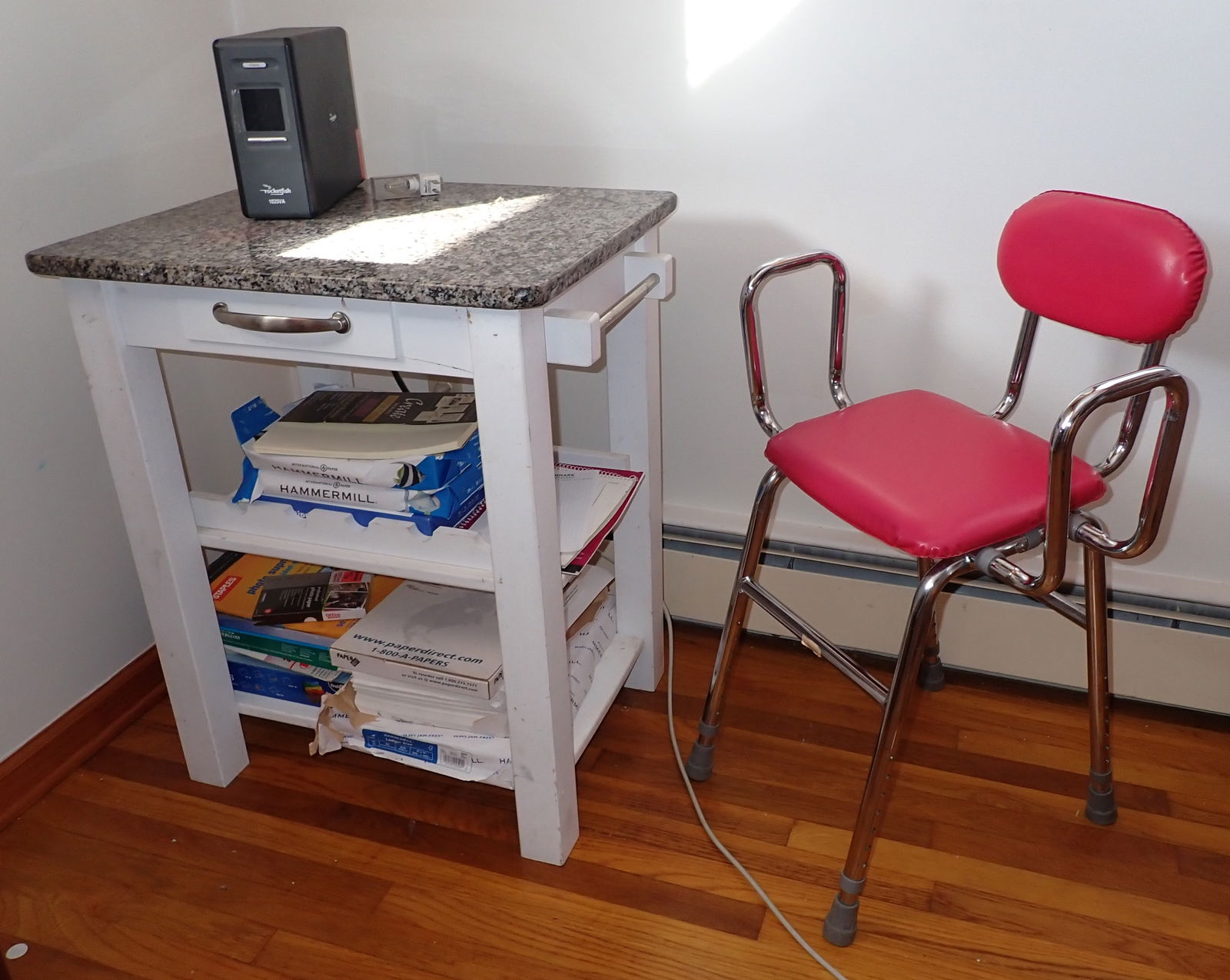 Granite Top Kitchen Stand Office Supplies & Chair (1 of 5)