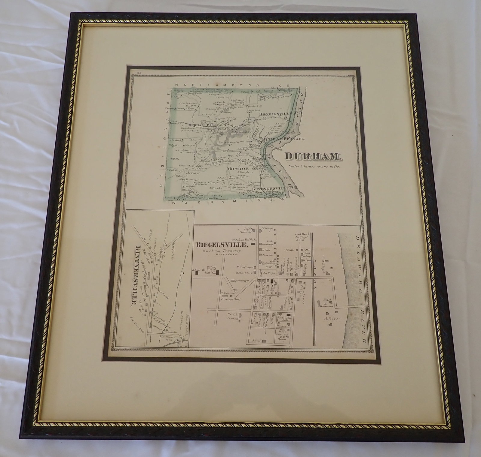1891 Durham Riegelsville Kitnersville Pa Map (1 of 14)