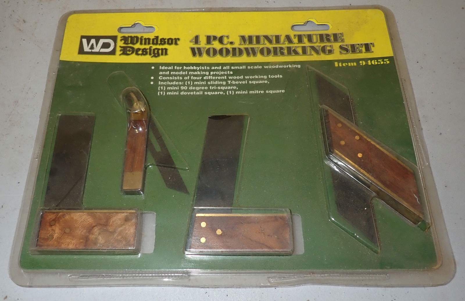 Windsor Design 4pc Miniature Woodworking Set (1 of 2)