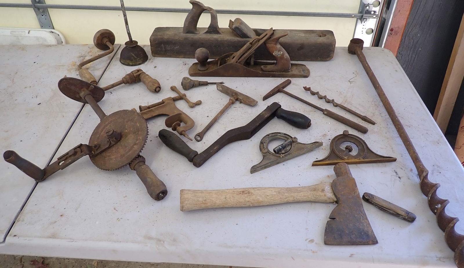 Stanley No. 5 Plane Wood Auger Breast Drill Misc Tools (1 of 10)