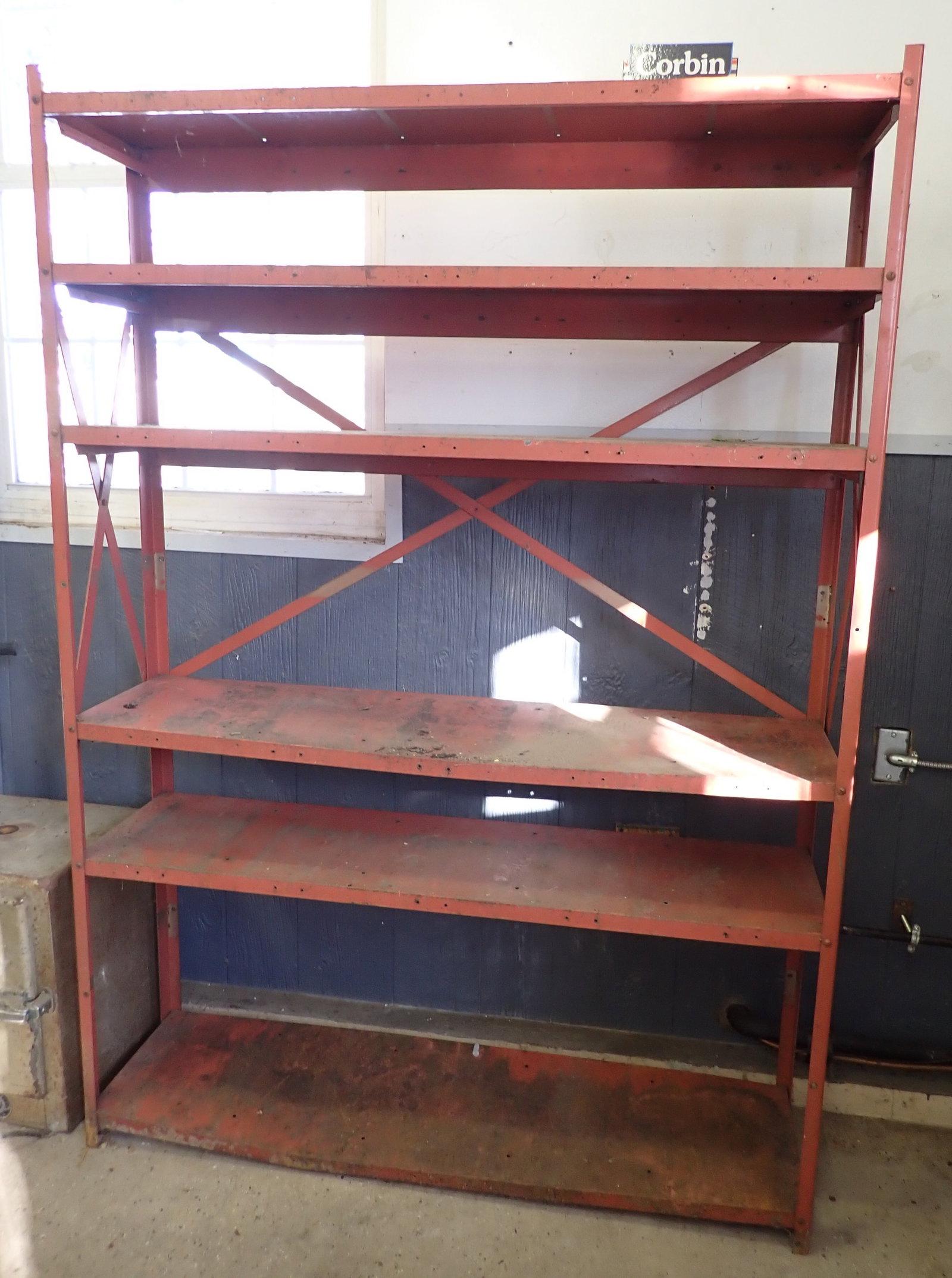 Metal Shelf: Approx 13 1/4" x 39 1/2" x 71" tall. No in house shipping !