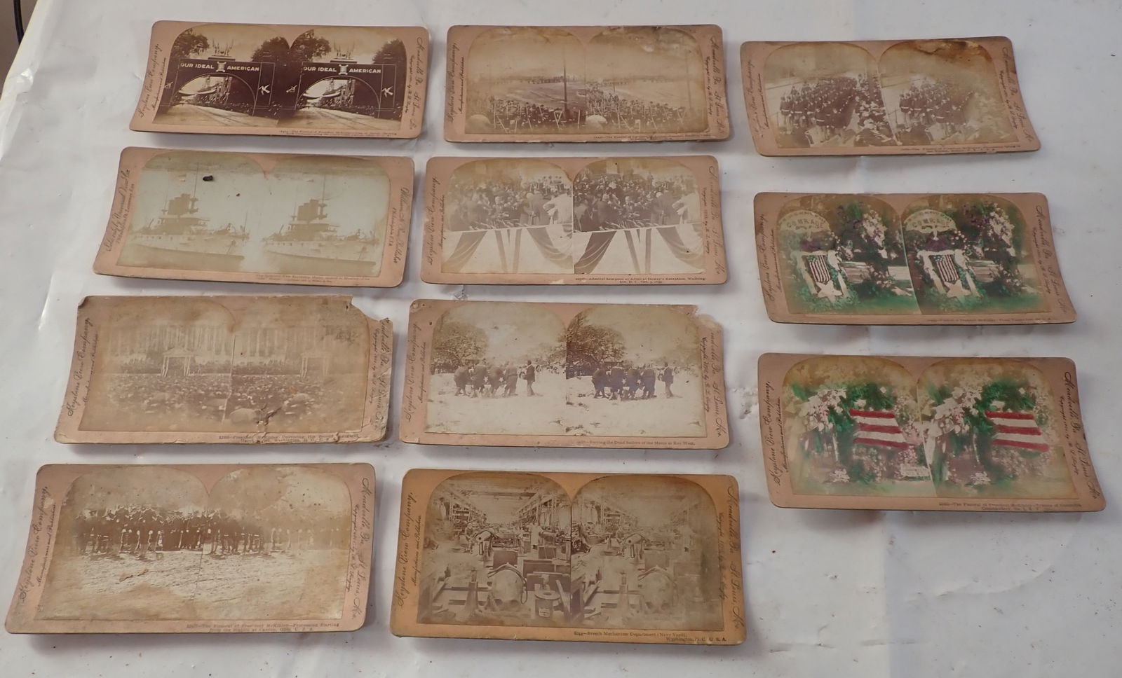 President McKinley Maine Battleship Stereoview Cards (1 of 7)