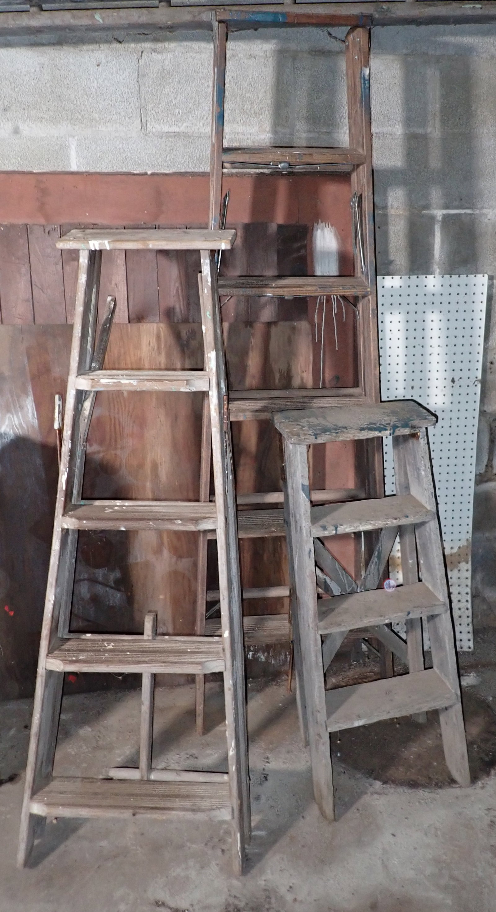 3 Wooden Step Ladders (1 of 3)