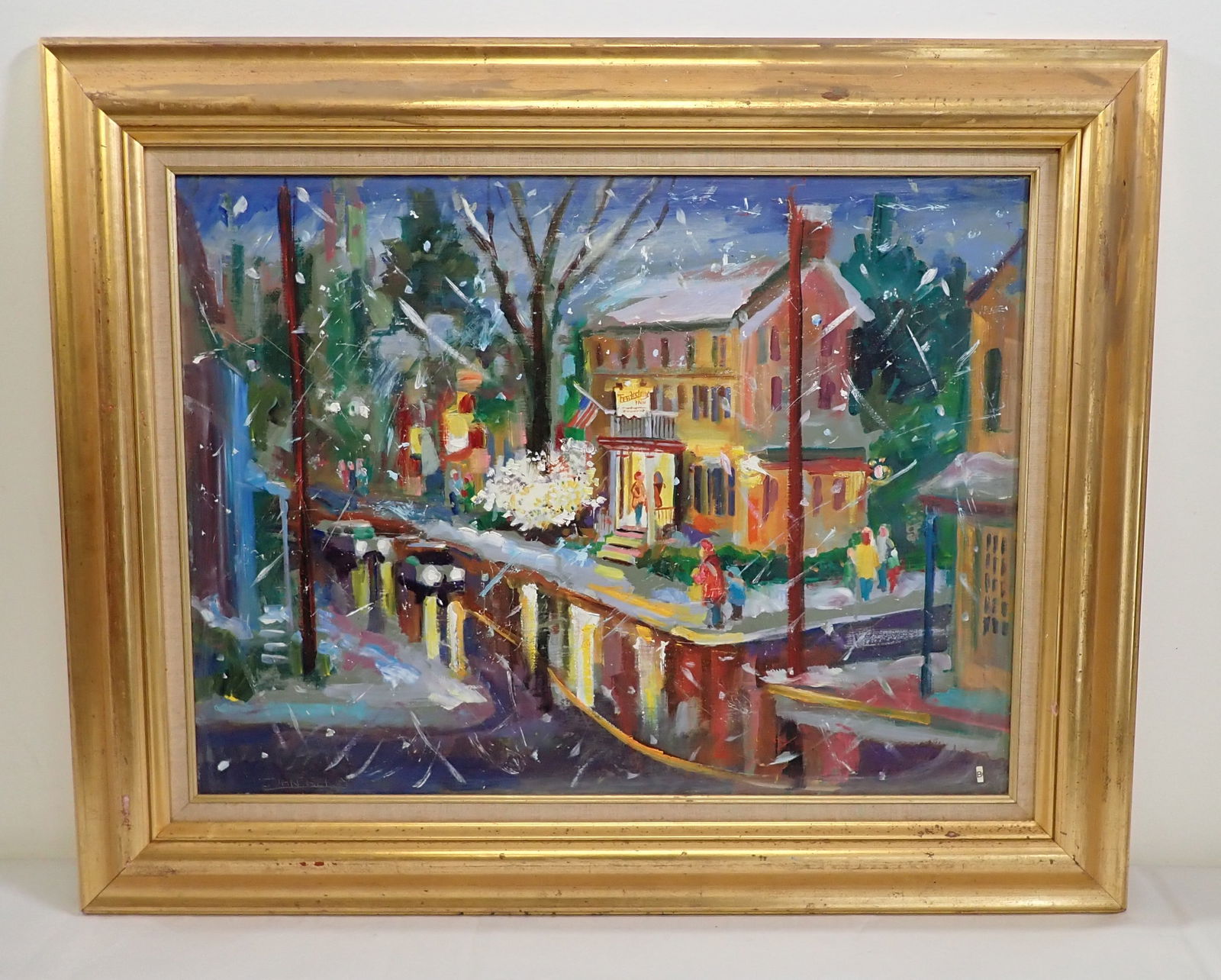 John Reilly Tewksbury Inn Winter Scene Painting (1 of 3)